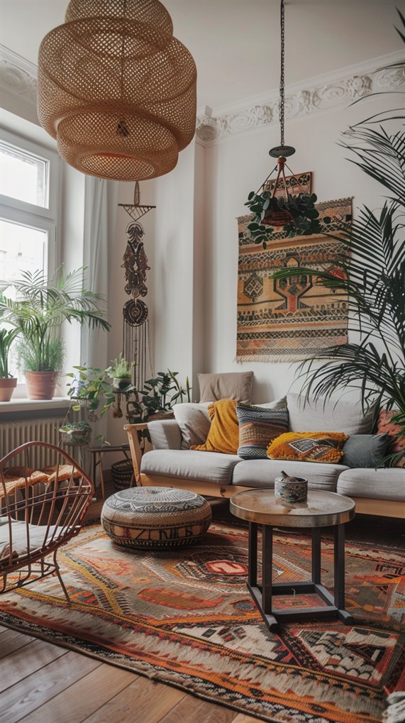 22+ Gorgeous Bohemian Living Room Ideas