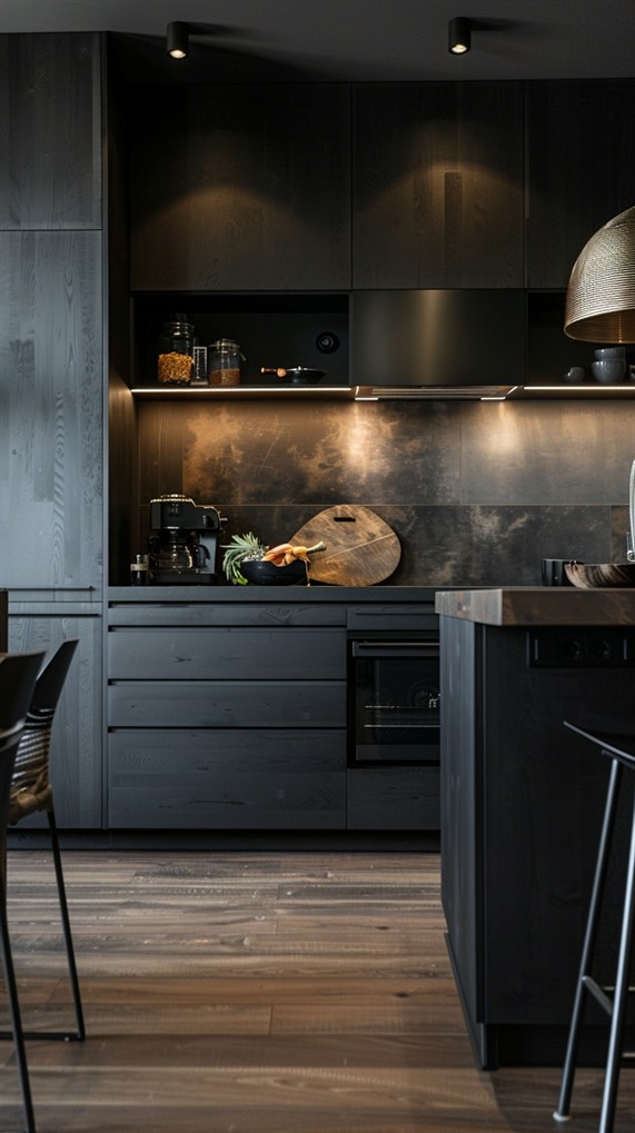 26+ Elegant Black Kitchen Ideas