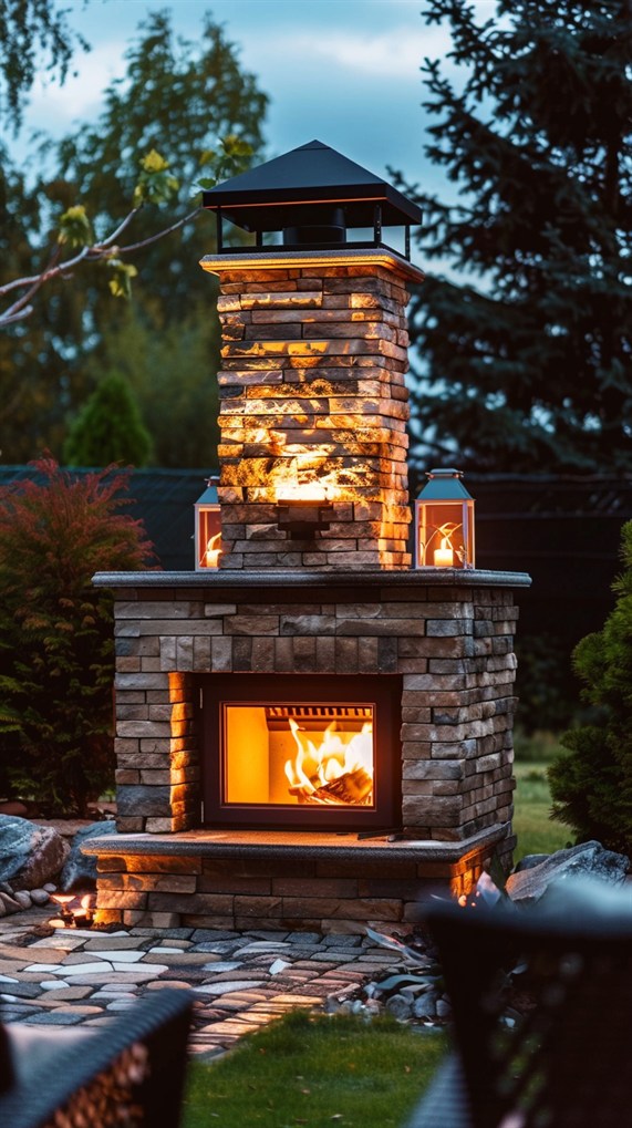 24+ Fabulous Outdoor Fireplace Ideas